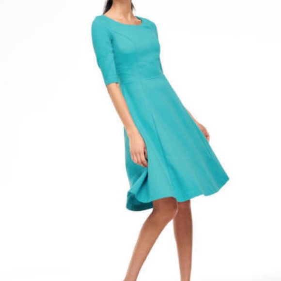 teal fit and flare dress